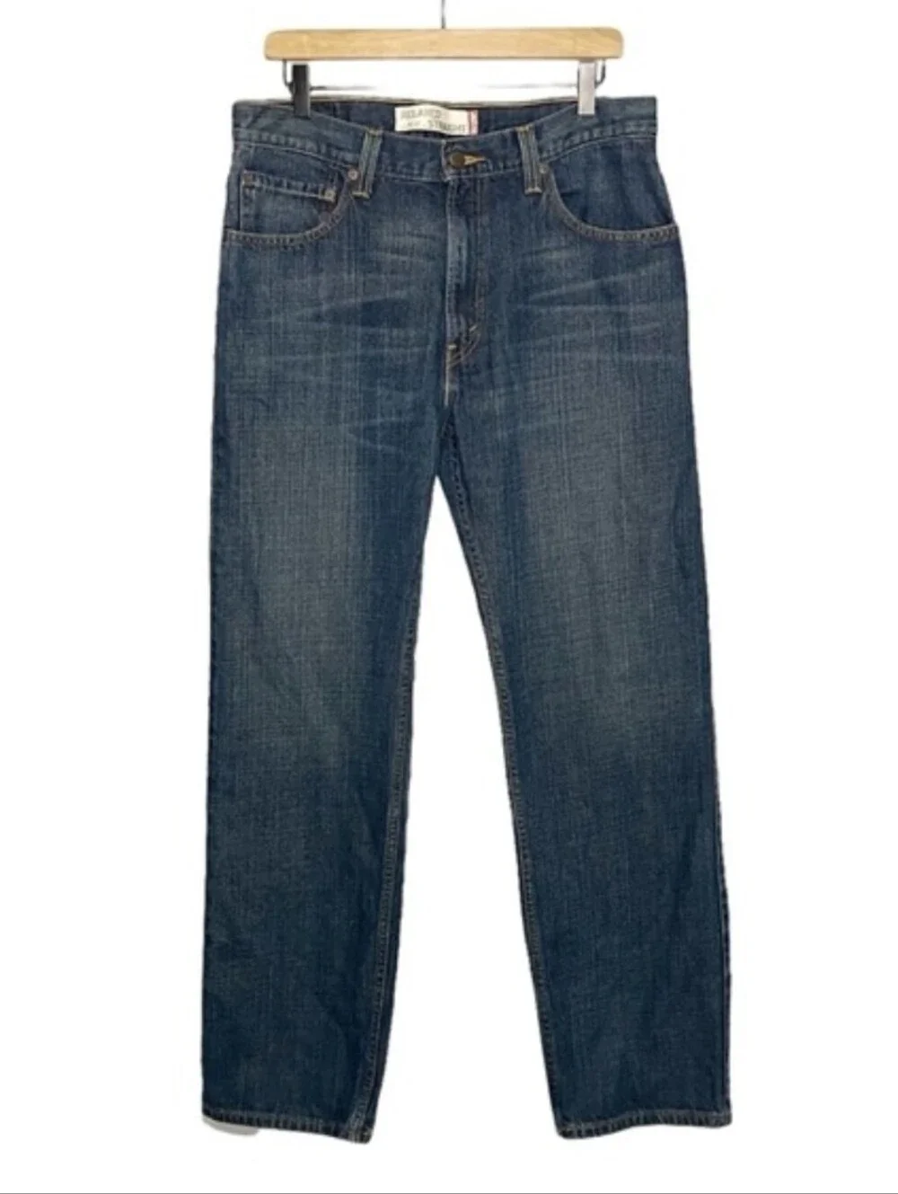 Levi's 559 Relaxed Straight Jeans in Dark Wash Blue 34 x 30